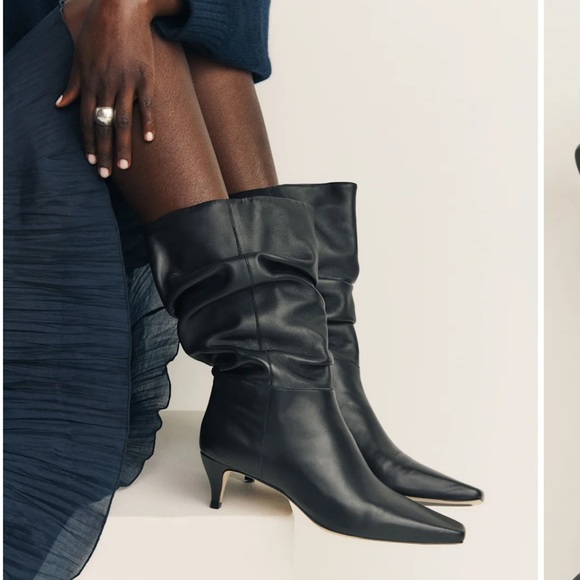 Reformation Shoes - Reformation Rosie Mid Shaft leather Boot NWT